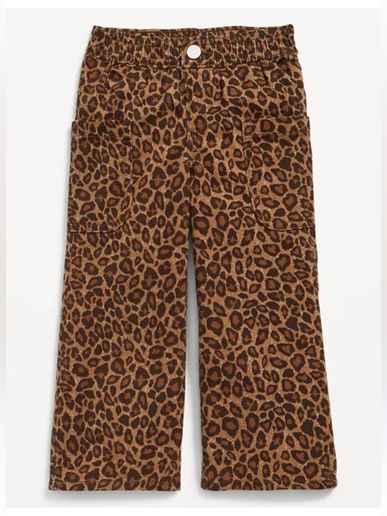 Old Navy Other - 2T Old Navy Leopard Print Wide-Leg Cargo Pants - Brown